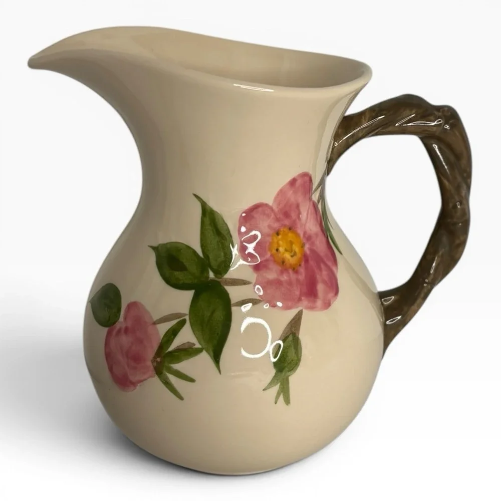 Desert Rose Creamer or Small Milk Pitcher By‎ Franciscan Earthenware Serveware